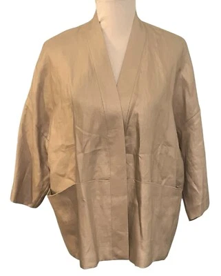 Lafayette 148 Jacket 100% Linen •P/S• Kimono Sleeve Blazer Open Career Capsule - Image 1 of 4