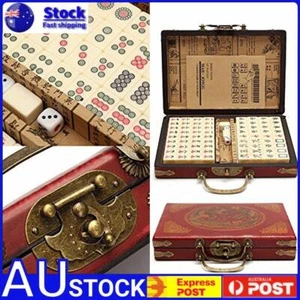144 Tiles Mah Jong Game Chinese Traditional Mahjong + English Instruction AU - Picture 1 of 9