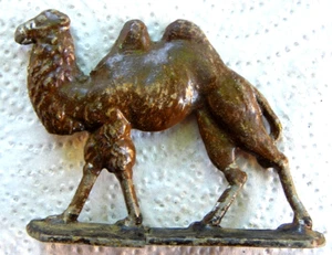 Sehr alte Zinnfigur, Flach Figur - gr. TRAMPELTIER , bemalt, Heinrichsen? - gut! - Bild 1 von 2
