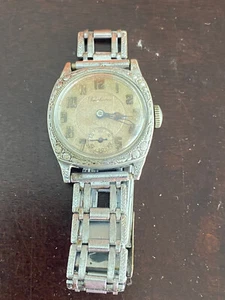 VINTAGE LADIES VANBUREN WRIST WATCH, NOT RUNNING, GOOD BALANCE AND MAIN, BENT HS - Picture 1 of 6