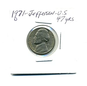 1971-D Jefferson Nickel US 5 Cents Coin - Picture 1 of 2