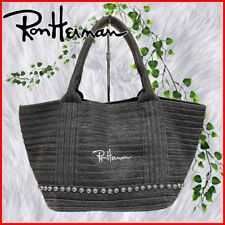 RonHerman Natural Raffia Studded Basket Bag Black Good Condition Used jp