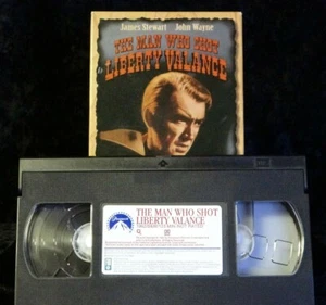 VHS 📼The Man Who Shot Liberty Valance Western James Stewart John Wayne Lee Marv - Picture 1 of 3