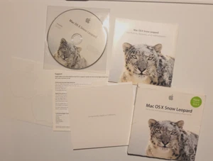 Apple Mac OS X Snow Leopard 10.6.3 Retail MC573Z/A w/ Manual & Stickers - Picture 1 of 2
