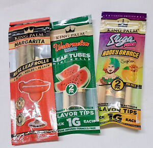 King Palm Wraps Minis - 3 Packs of 2 Each - Total of 6 Marg/Honey/Water