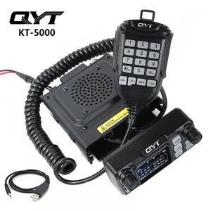 QYT KT-5000 Car Mobile Radio 25W VHF/UHF 136-174/400-480MHZ Walkie Talkie +Cable - Picture 1 of 9