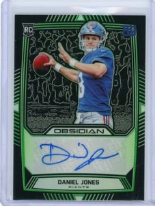 2019 Panini Obsidian Electric Etch Green Rookie Auto #RA-DJO Daniel Jones #06/25 - Picture 1 of 2