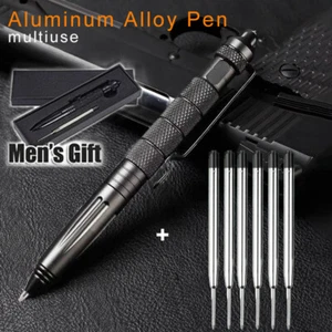 Penna a sfera EDC Pocket Action durevole con 6 ricariche clip penna polizia regalo universale - Foto 1 di 16