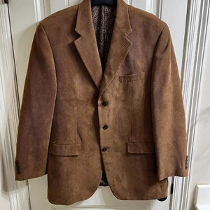 Ralph Lauren Blazer 43L Brown Corduroy Brown with Paisley Lining Really Sharp - Picture 1 of 10
