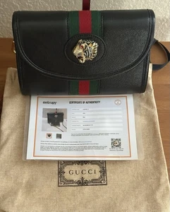 Gucci Rajah Web Chain Schultertasche Leder Mini Dustbag & COA inkl. makellos - Bild 1 von 11