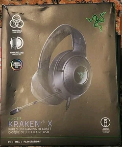 Razer Kraken V3 X Wired USB Gaming Headset:Lightweight Build - Triforce 40mm - Picture 1 of 5