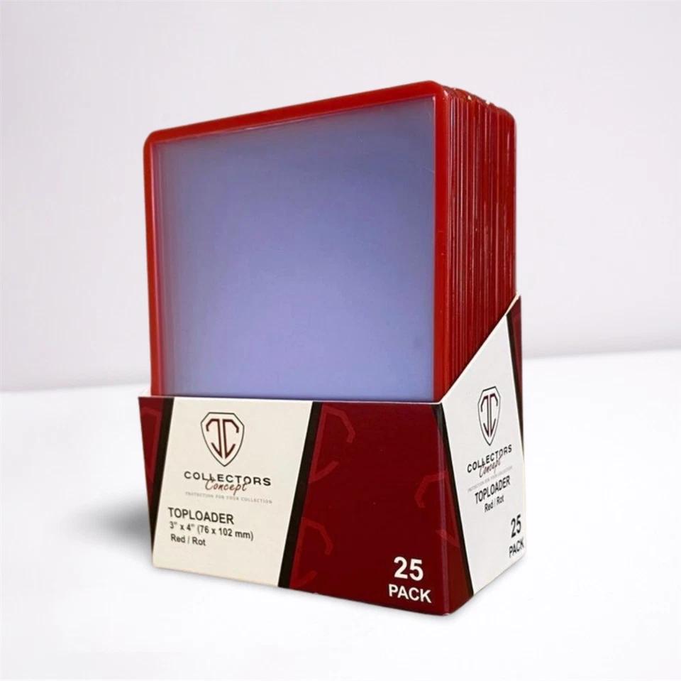 Toploader 35pt Rot/Red – 25 Stück Trading Card Protectors - Collectors Concept - Bild 1 von 3