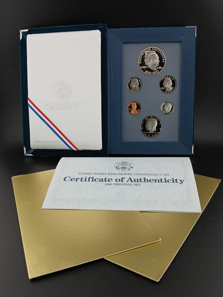 1990 Prestige Proof Set Original Capsules Box COA  - Image 1 of 4