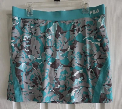 Falda corta de golf FILA Sport Performance azul turquesa, gris y blanco talla grande Foto 1 de 4