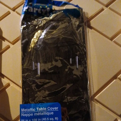 Party Premium Quality Plastic TableCover  54" X 108" fits up to 8ft Table Orange - Image 1 of 4