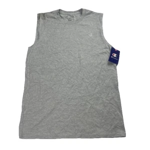 Champion Men's Classic Jersey Muscle Tank Top Size M Gray Embroidered Logo NWT - Picture 1 of 9