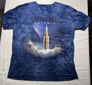 Camiseta The Mountain Artemis NASA Azul Espacial Tie Dye Talla XL Kennedy Space Center - Imagen 1 de 6