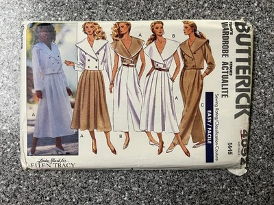 VTG Butterick Pattern 4092 - sz 14-16 UNCUT sailor jacket skirt pants wide lapel - Image 1 of 4