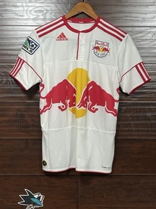 Camiseta de fútbol Adidas 2010 New York Red Bulls juvenil grande botón blanco MLS P57134 - Imagen 1 de 16