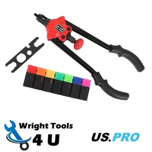 US PRO Tools Long Arm Threaded Nut Riveter M3, M4, M5, M6, M8, M10, M12 - 5434 - Picture 1 of 2