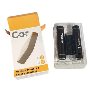 NEW 2 Pack Dolicer Car Safety Hammer Window Breaker Black - Picture 1 of 2