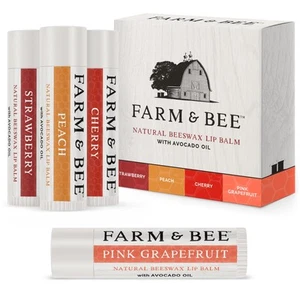 Natural Lip Balm Variety Pack, 4 Flavors, Organic Ingredients, Moisturizing, ... - Picture 1 of 8