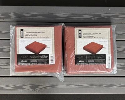 Funda Cojín Patio 25x27x5 Muebles Exterior Cubierta Deslizante Lote x2 Especias NUEVO Foto 1 de 4