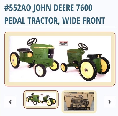 Coche tractor John Deere antiguo juguete a pedales caja 1995 sin abrir Foto 1 de 4