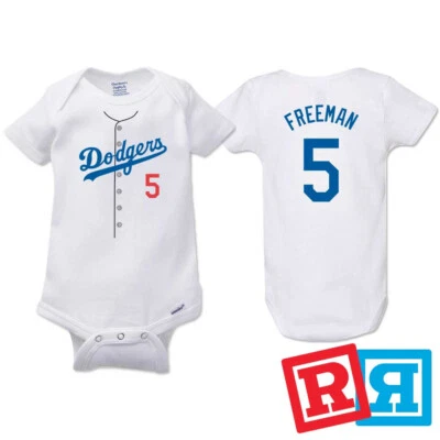 Freddie Freeman LA Dodgers Baseball Player Gerber Baby Onesie® Cotton Bodysuit - Image 1 of 4