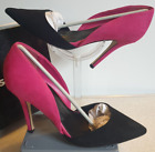 Miss Kurt Gieger shoes suede pink & black style size EU40 preloved boxed