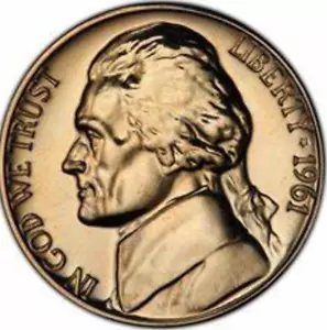 10 x 1961 Proof Jefferson Nickel - Picture 1 of 2