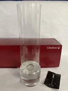 RARE Orrefors Tea Light Candle Holder W/ Hurricane 'Puck' Crystal Votive - Picture 1 of 9
