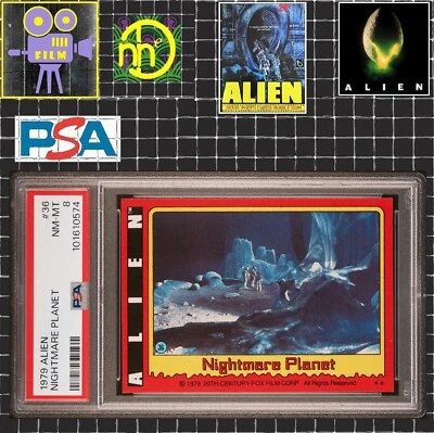 1979 Topps Alien - 36 Nightmare Planet - PSA 8 NM-MT - Image 1 of 4