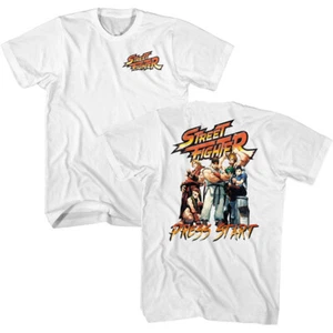 Street Fighter Capcom Video Game Characters Ryu Ken Press Start Men's T-Shirt - Picture 1 of 6