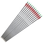 12PCS 28&quot; Carbon Arrows 2.95&quot; Vane Spine 500 Compound Recurve Bows Rage Hunting