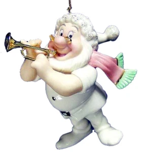 Lenox Disney Snow White Dwarf Doc's Holiday Greeting Ornament w/Horn 4" New - Imagen 1 de 3