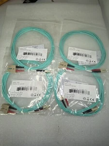 Quiktron 852-L42-009 3m LC-SC 10GB 50/125 OM3 Duplex Multimode Fiber Cable, New - Picture 1 of 5