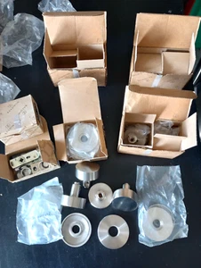(3) THREE PAIRS BALDWIN DOOR KNOBS BRUSHED NICKEL & OTHER PARTS -(See part nos.) - Picture 1 of 6