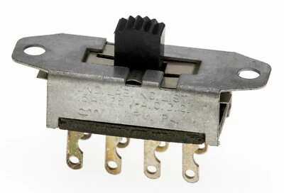 Mini interruptor deslizante de montaje en panel accionado superior 5X - CW G-128L-0000 DP3T 0,5A/125 VAC Foto 1 de 4