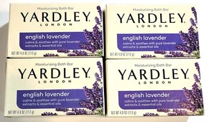 Lot Of 4 Yardley Moisturizing Bath Bar English Lavendar, 4.0 OZ Ea Boxed Bars - Picture 1 of 5