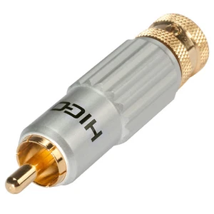 HICON Cinchstecker RCA mit Press- Spangen- Verriegelung black | HI-CM13-BLK - Bild 1 von 2