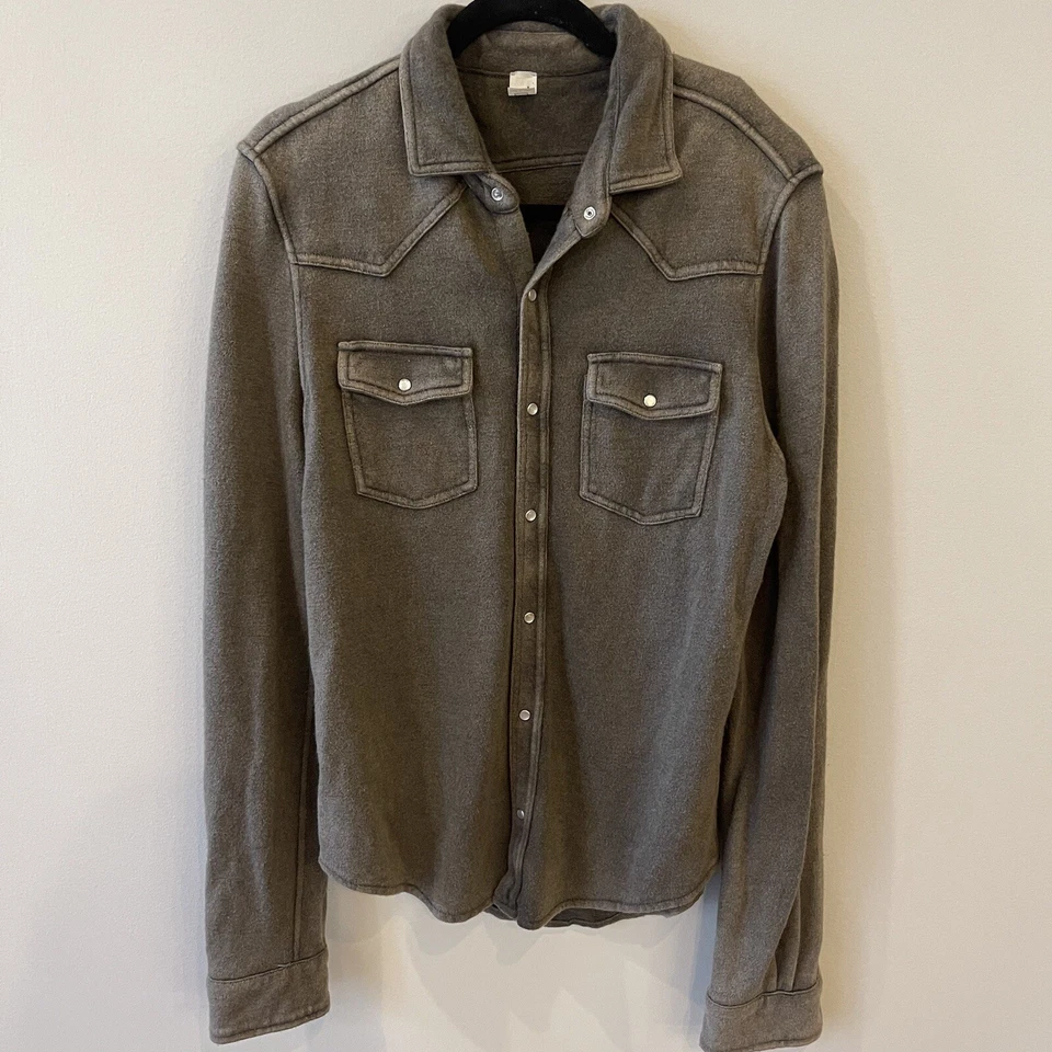 Une Cashmere Blend Long Sleeve Button Up - Image 1 of 4