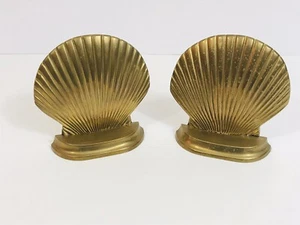 Messing Muschel Jakobsmuschel Muschel Vintage Buchstützen Maritim Küstendekor - Bild 1 von 12