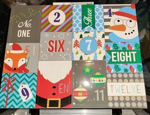 Cat & Jack Advent 12 Days Of Christmas Socks Small Shoe Size 5.5-8.5 - Picture 1 of 6