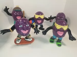 Ceramic California Raisins Lot Vintage Skateboarding Baseball Hand Painted - Picture 1 of 11