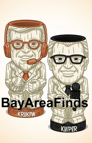 San Francisco Giants Kruk Kuip Tiki Mugs Set of 2 SGA 6/25 2023 Krukow Kuiper SF Cover
