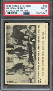 1966 FLEER THREE STOOGES #49 YOU CAN LEAD A STOOGE TO WATER PSA 9 *DS11535 - Picture 1 of 2