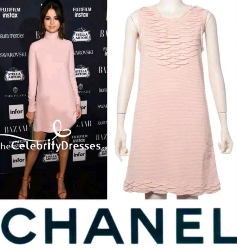 Vestido elástico tejido a rayas rosa 4K Mint Chanel 2015 36 38 40 4 6 8 Top 15c S M L Foto 1 de 4