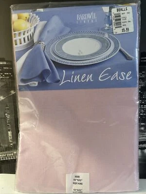 Vintage Bardwil Linens 52 x 52 Square Pink Rose Tablecloth New In Package - Image 1 of 4