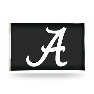 Alabama Crimson Tide Black Background Team Logo Flag 3x5 FT Banner - Picture 1 of 1